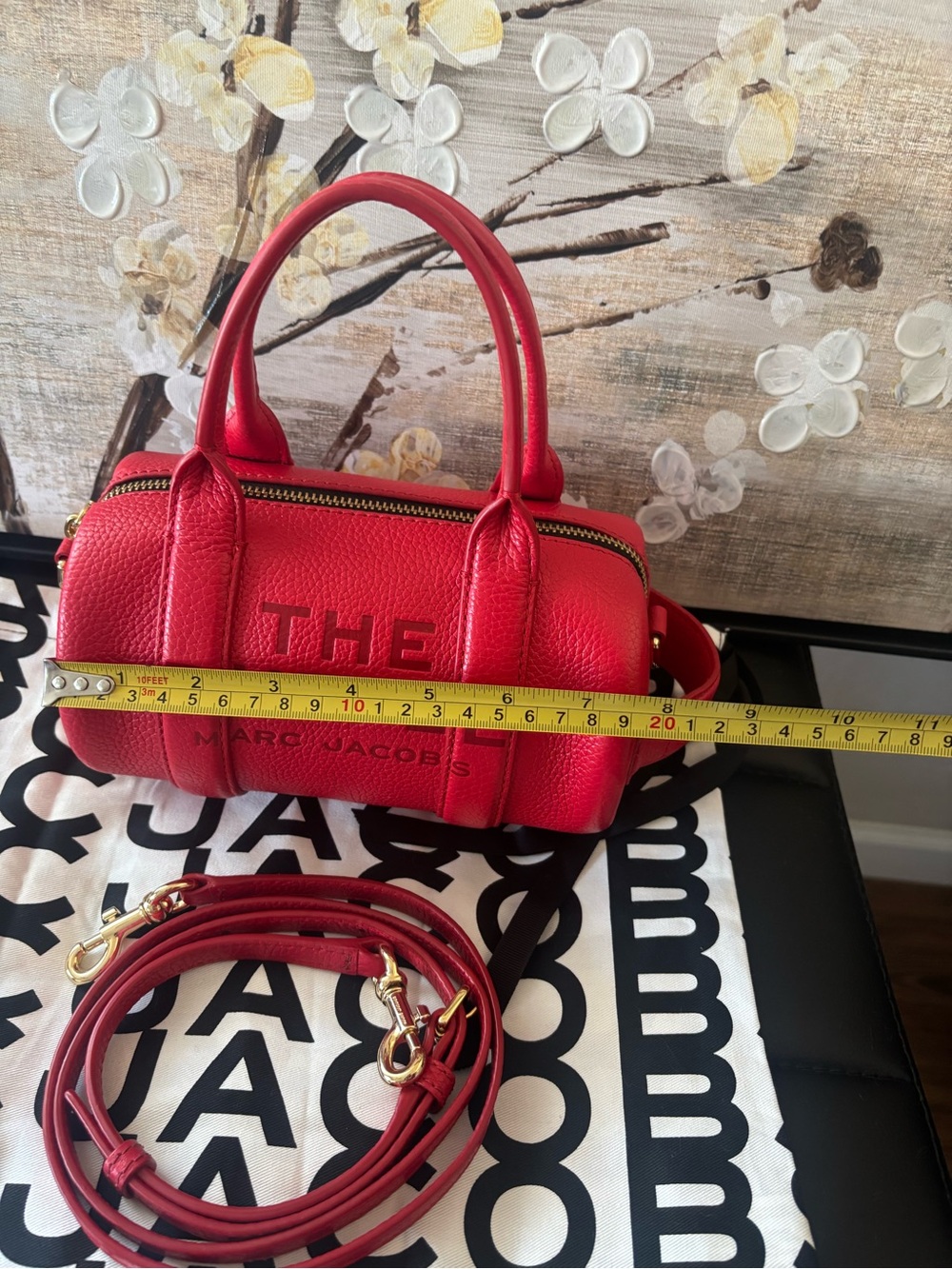 Marc Jacobs Red The Duffle Small Leather Mini Bag - Picture 10 of 12